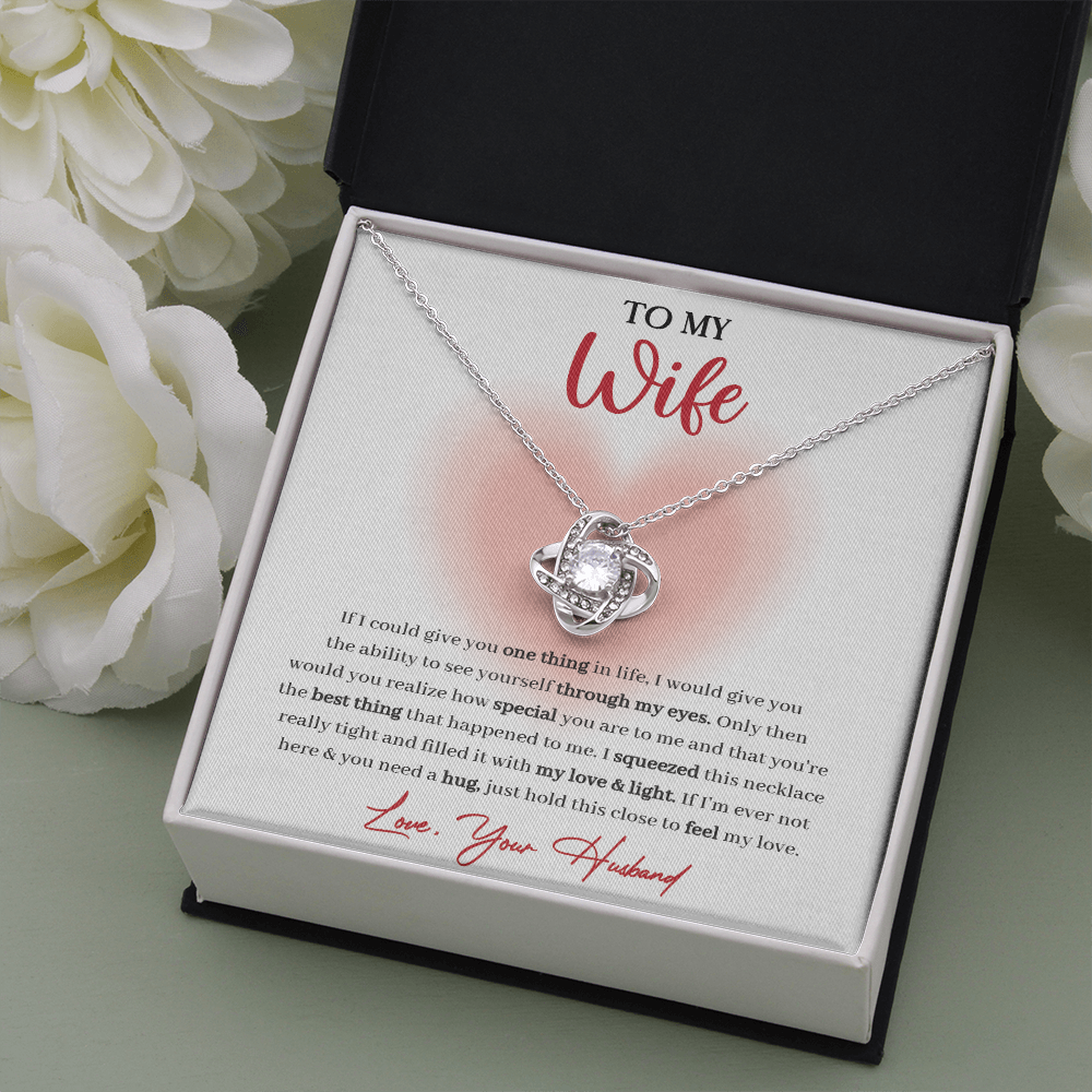 To My Wife - Love Knot Necklace - Free shipping
