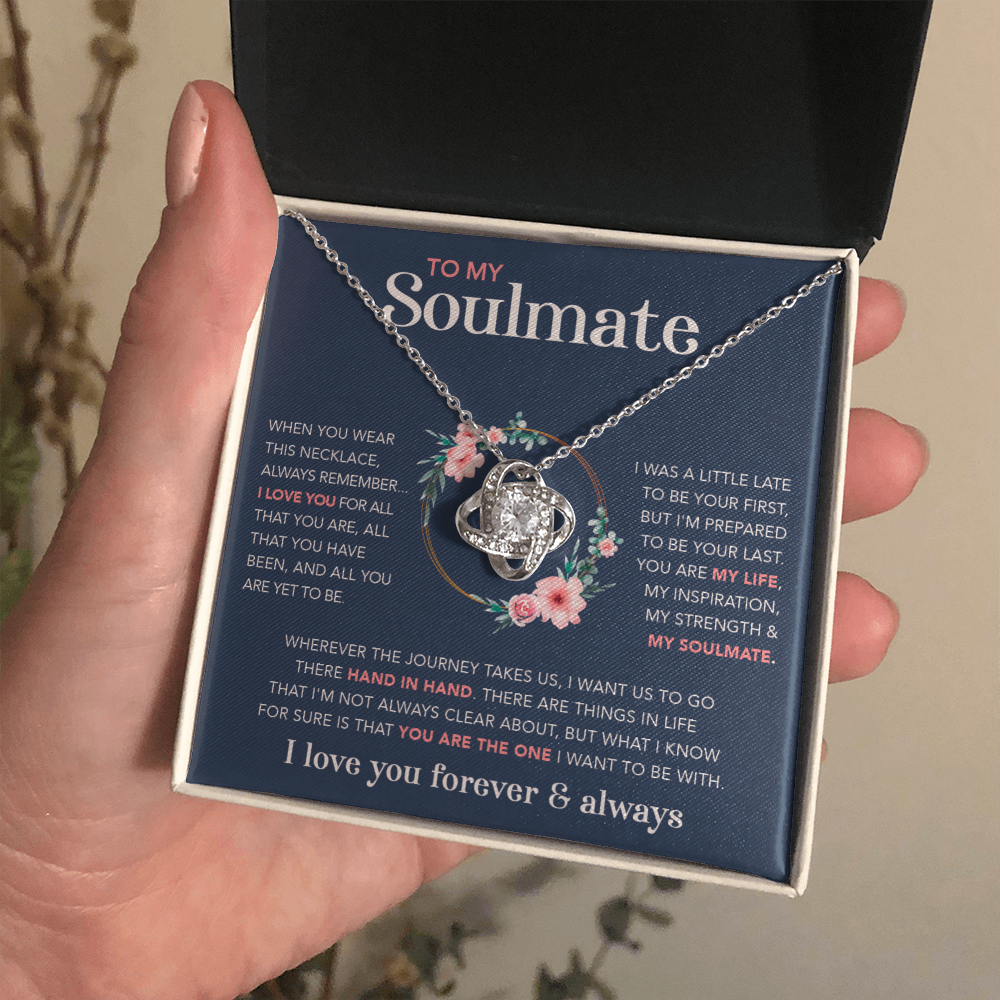 To My Soulmate - Love Knot Necklace - Free shipping
