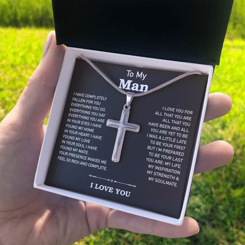 Gift For Boyfriend Husband - Stainless Cross Necklace
