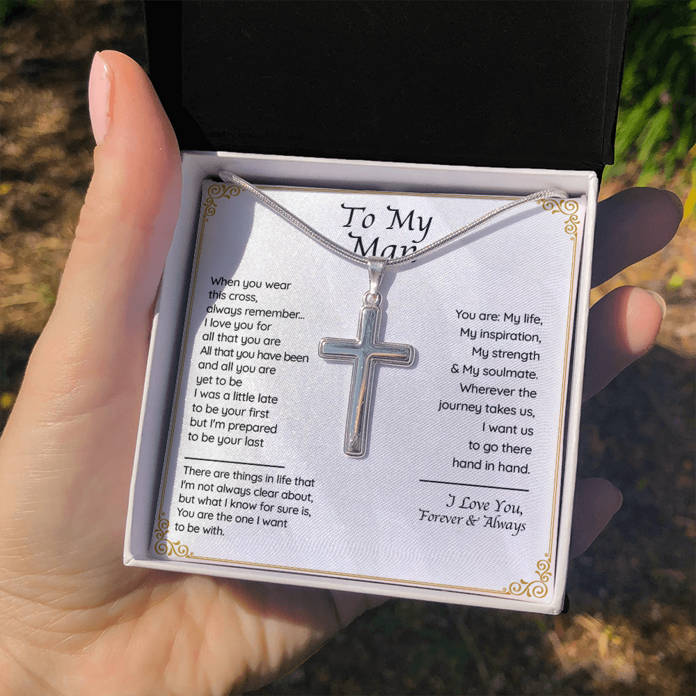 Gift For Boyfriend Husband - Stainless Cross Necklace