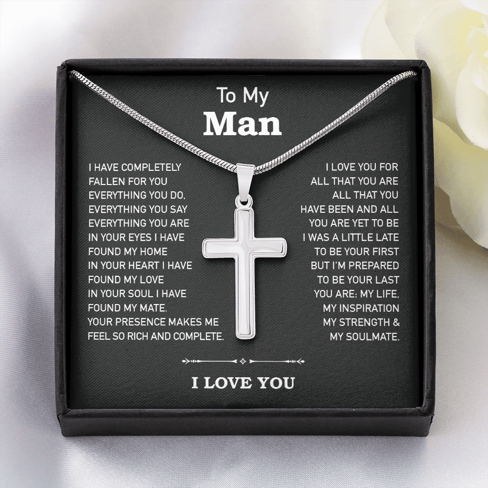 Gift For Boyfriend Husband - Stainless Cross Necklace
