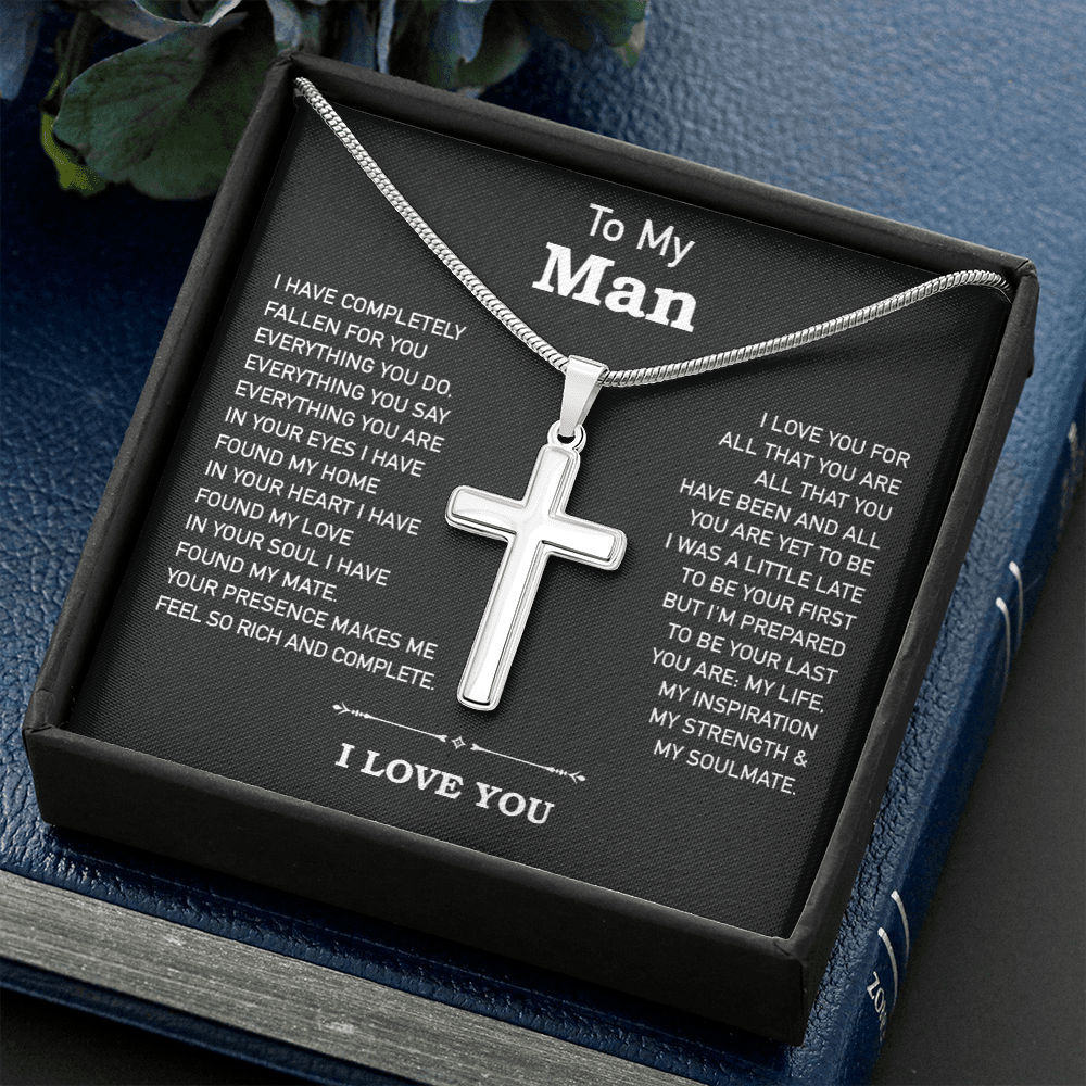 Gift For Boyfriend Husband - Stainless Cross Necklace
