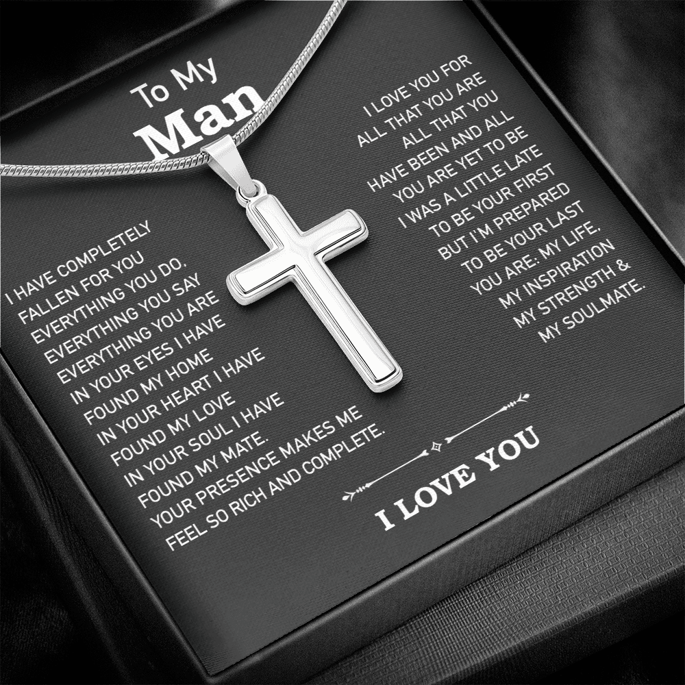 Gift For Boyfriend Husband - Stainless Cross Necklace