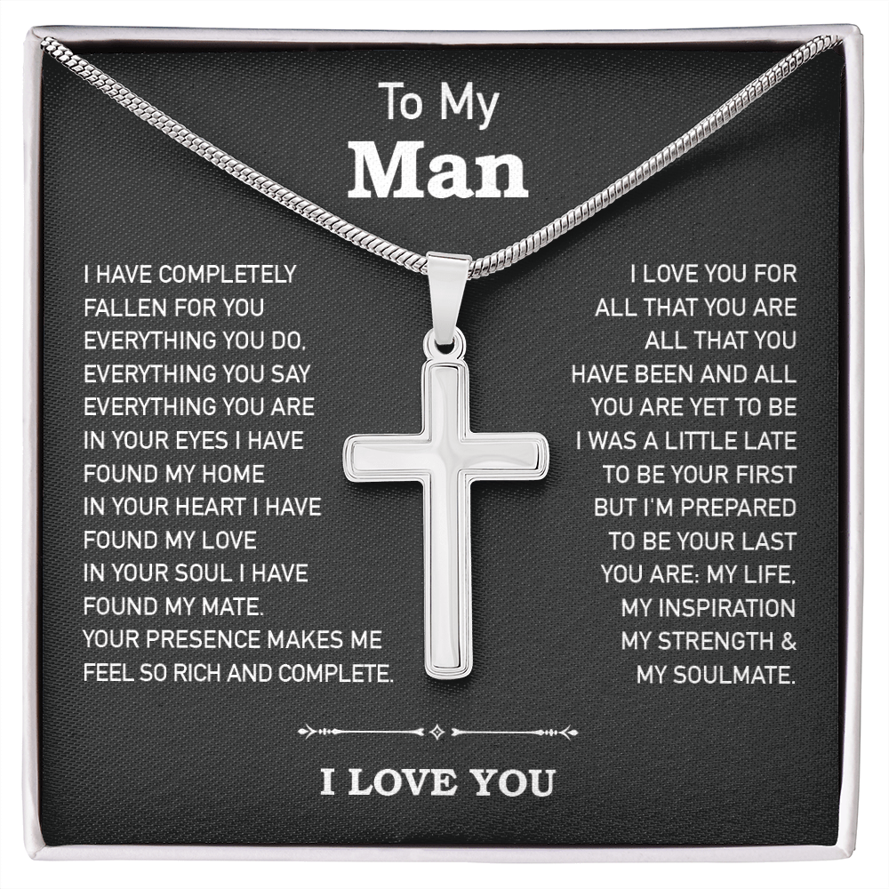 Gift For Boyfriend Husband - Stainless Cross Necklace