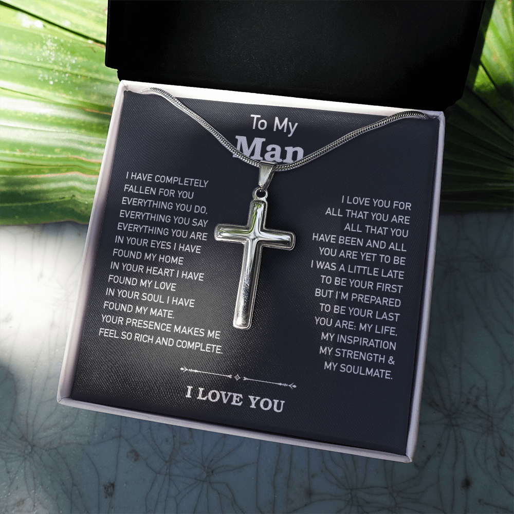 Gift For Boyfriend Husband - Stainless Cross Necklace