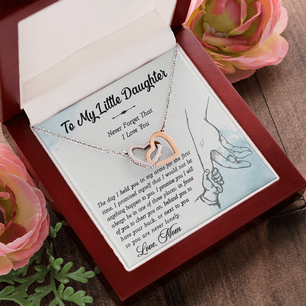 A Special Gift for Your Daughter - Interlocking Heart Necklace - Free shipping