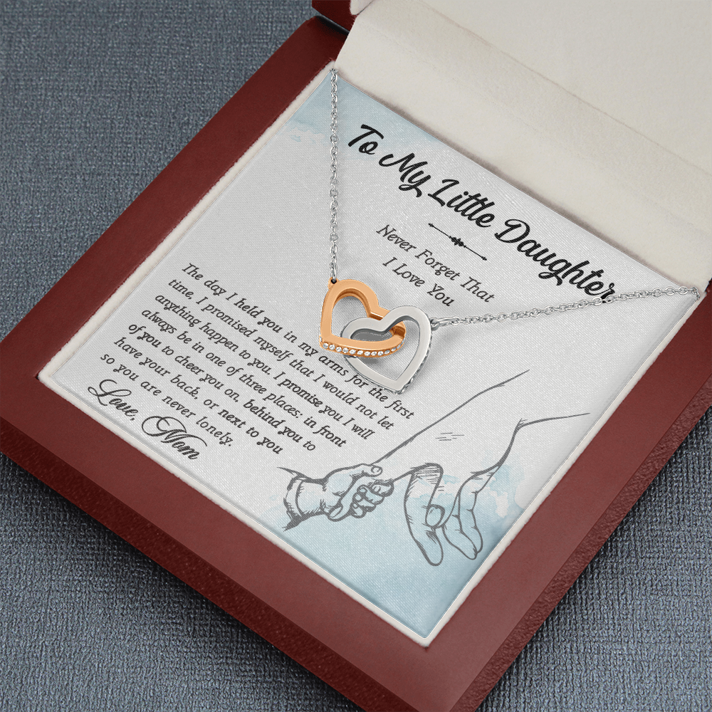 A Special Gift for Your Daughter - Interlocking Heart Necklace - Free shipping