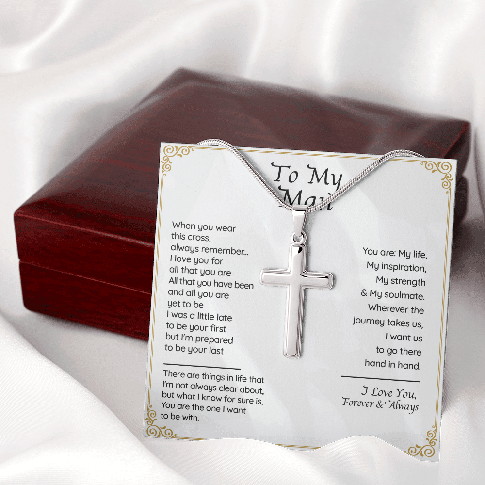 Gift For Boyfriend Husband - Stainless Cross Necklace