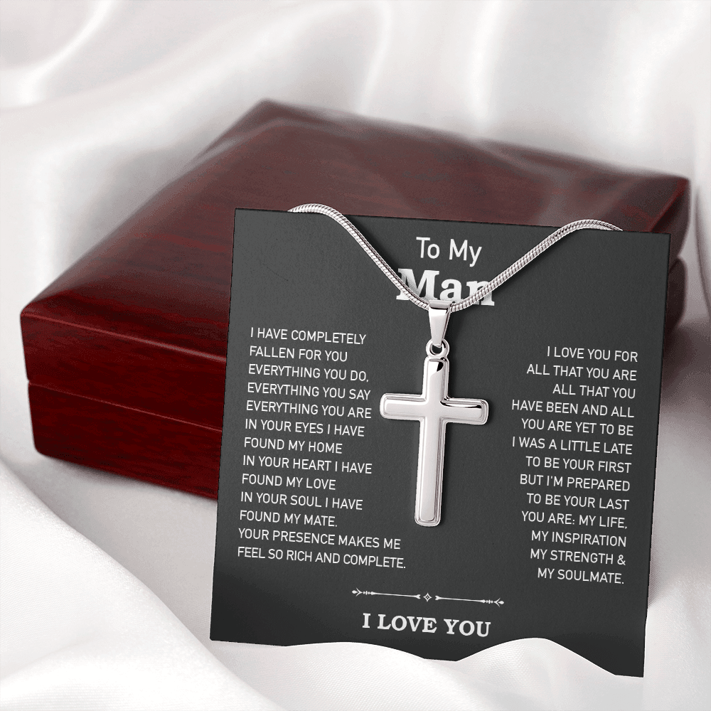 Gift For Boyfriend Husband - Stainless Cross Necklace