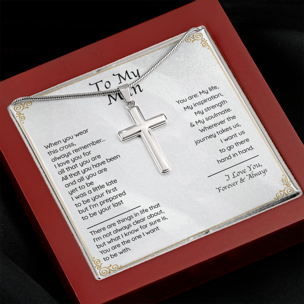 Gift For Boyfriend Husband - Stainless Cross Necklace