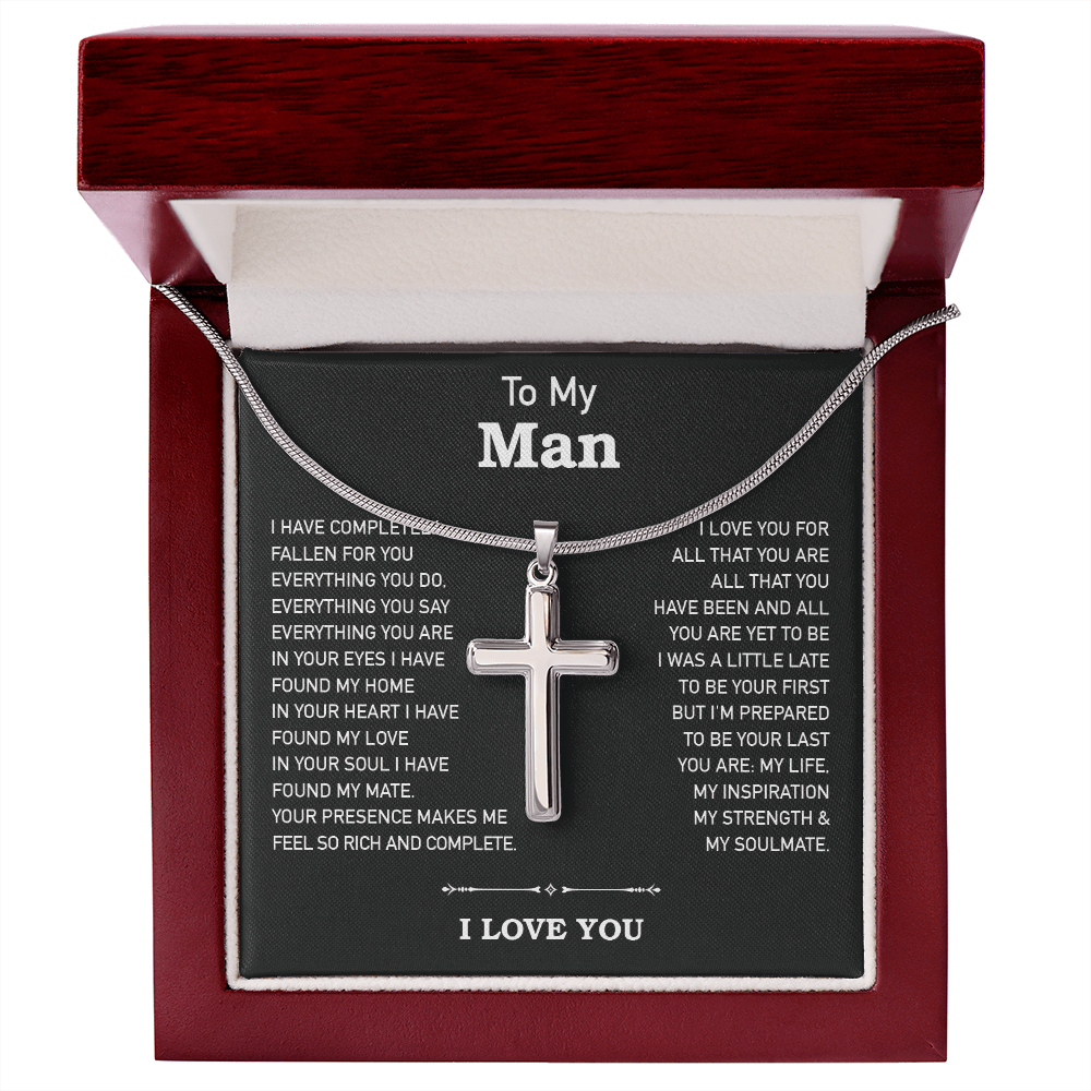 Gift For Boyfriend Husband - Stainless Cross Necklace