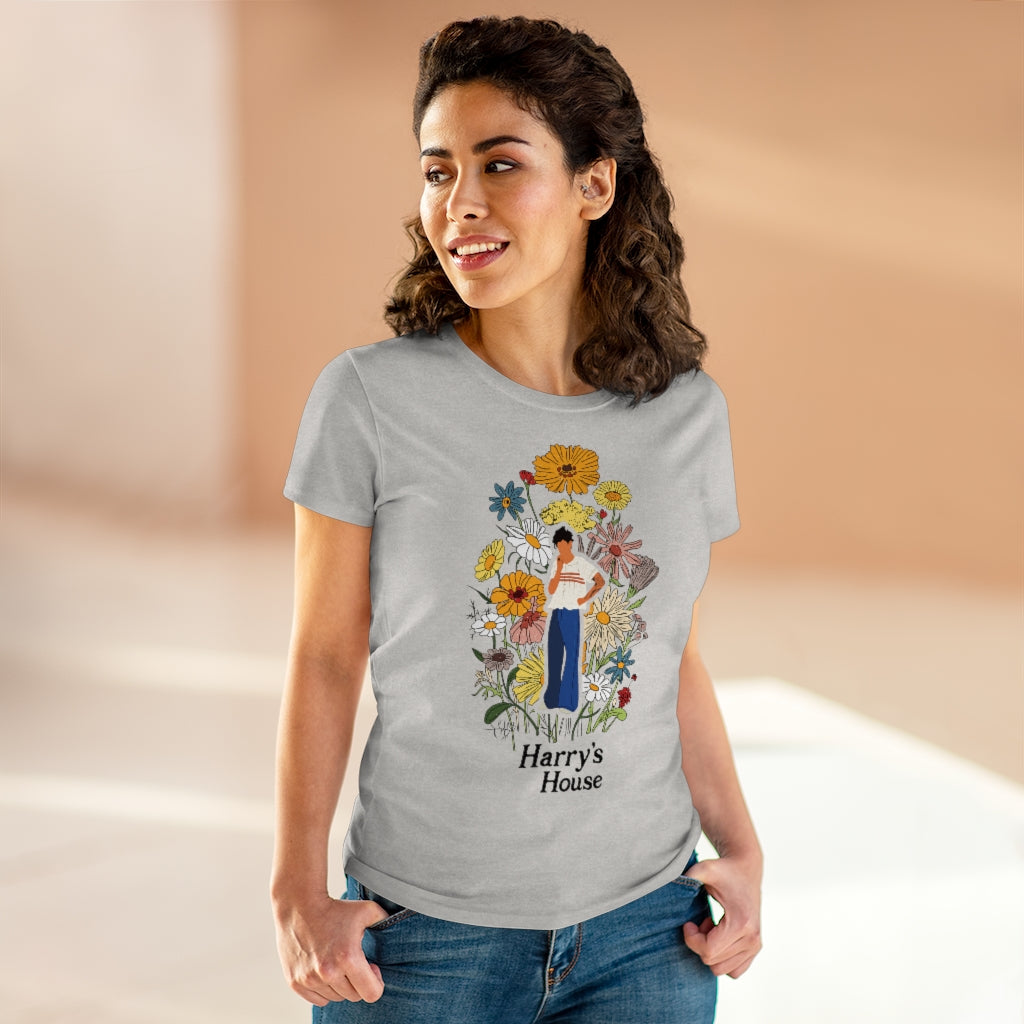 Harry House Gray Midweight Tee - Women's Midweight Cotton Tee - B0B8ZHK6KB