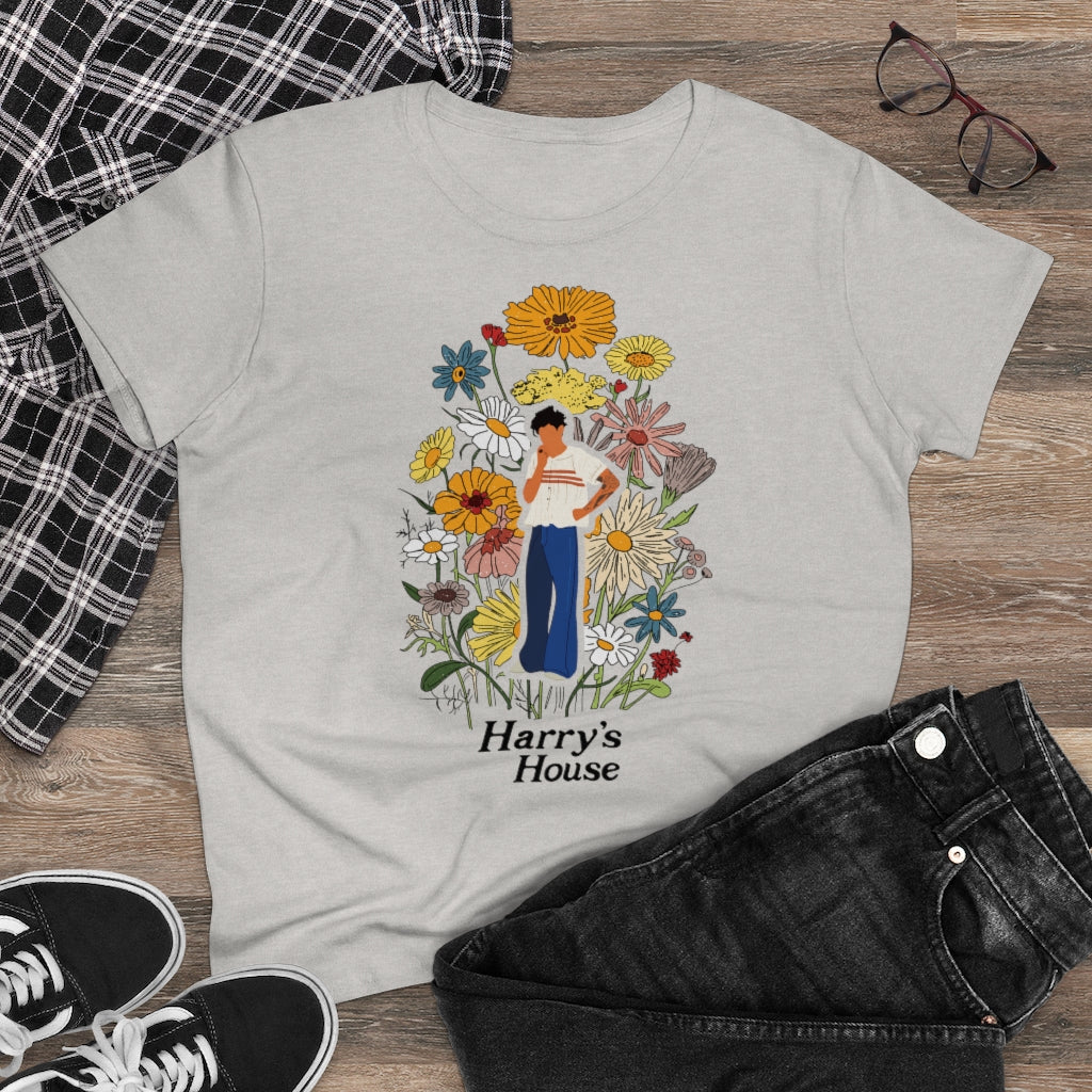 Harry House Gray Midweight Tee - Women's Midweight Cotton Tee - B0B8ZHK6KB