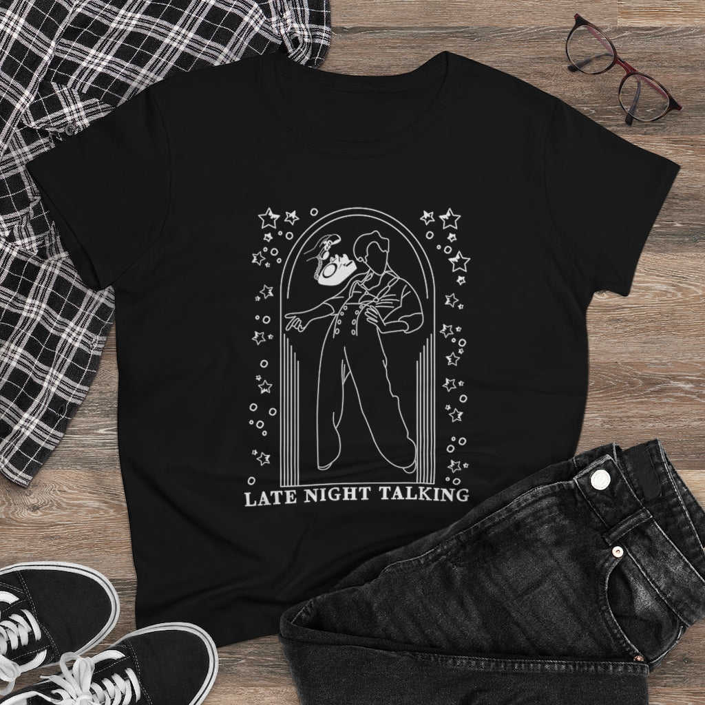 Harry Late Night Talking - Women's Midweight Cotton Tee - B0B9RF7LX3